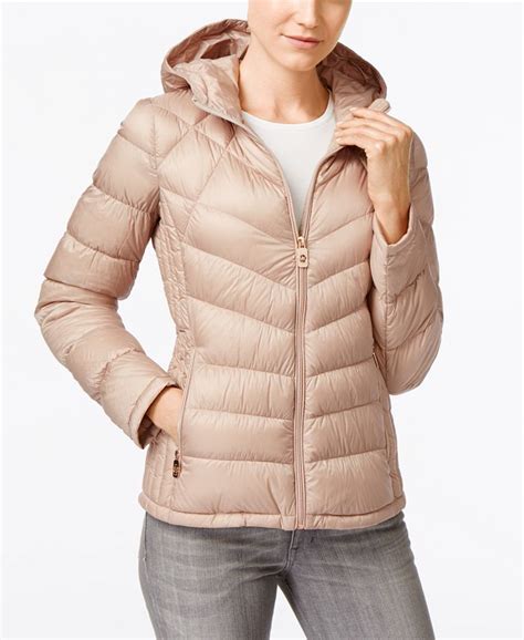 michael michael kors women's hooded packable bomber puffer coat|Michael Kors puffer jacket reviews.